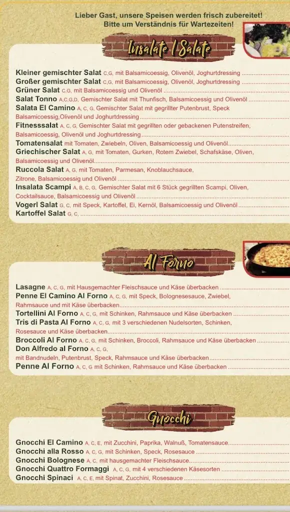Menu_El Camino_Althofen_image_2