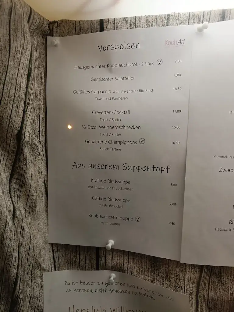 Menu_Hotel Restaurant Loipenstub´n geöffnet_Brixen im Thale_image_2