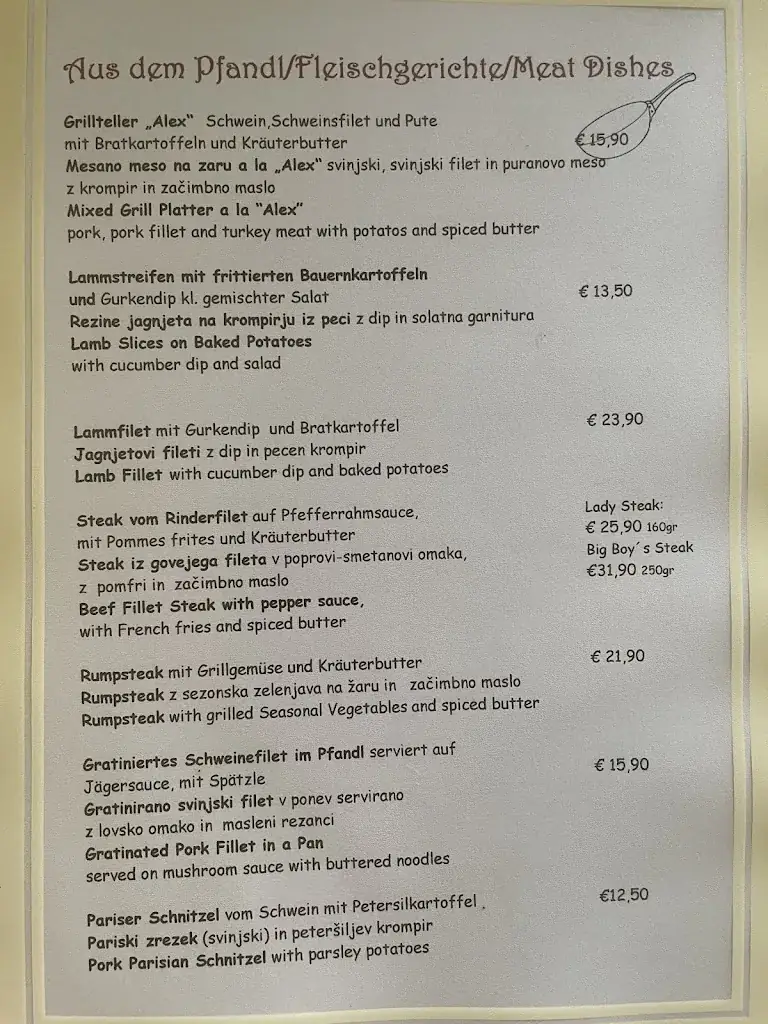 Menu_Restaurant-Cafe- Marktstube Bei Alex_Bad Eisenkappel_immagine_3