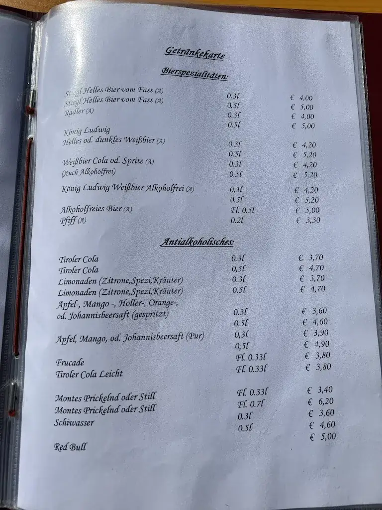 Menu_Kummerer Alm_Brixen im Thale_immagine_1