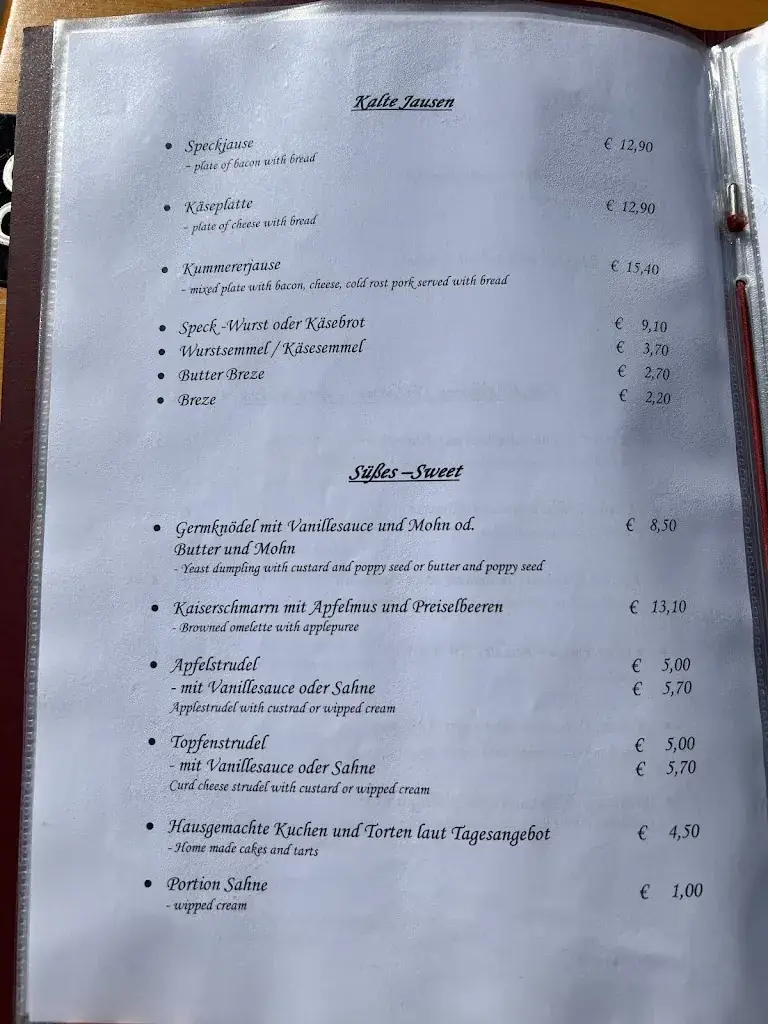 Menu_Kummerer Alm_Brixen im Thale_immagine_3