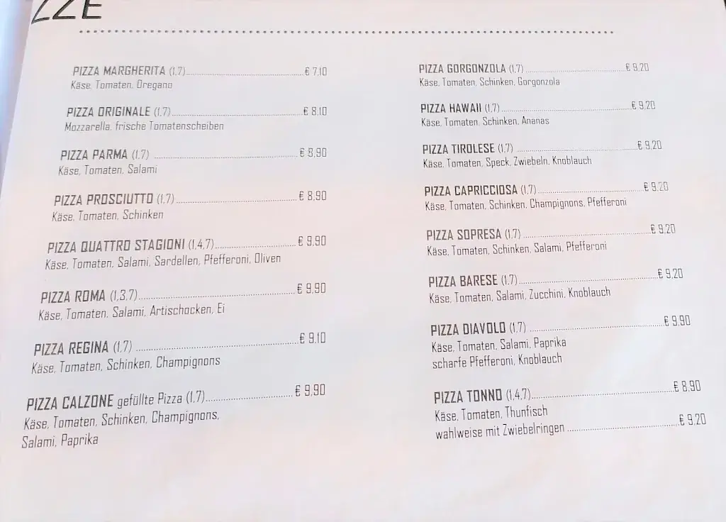 Menu_Arthur's Pizzeria Venezia am Achensee_Eben am Achensee_image_3