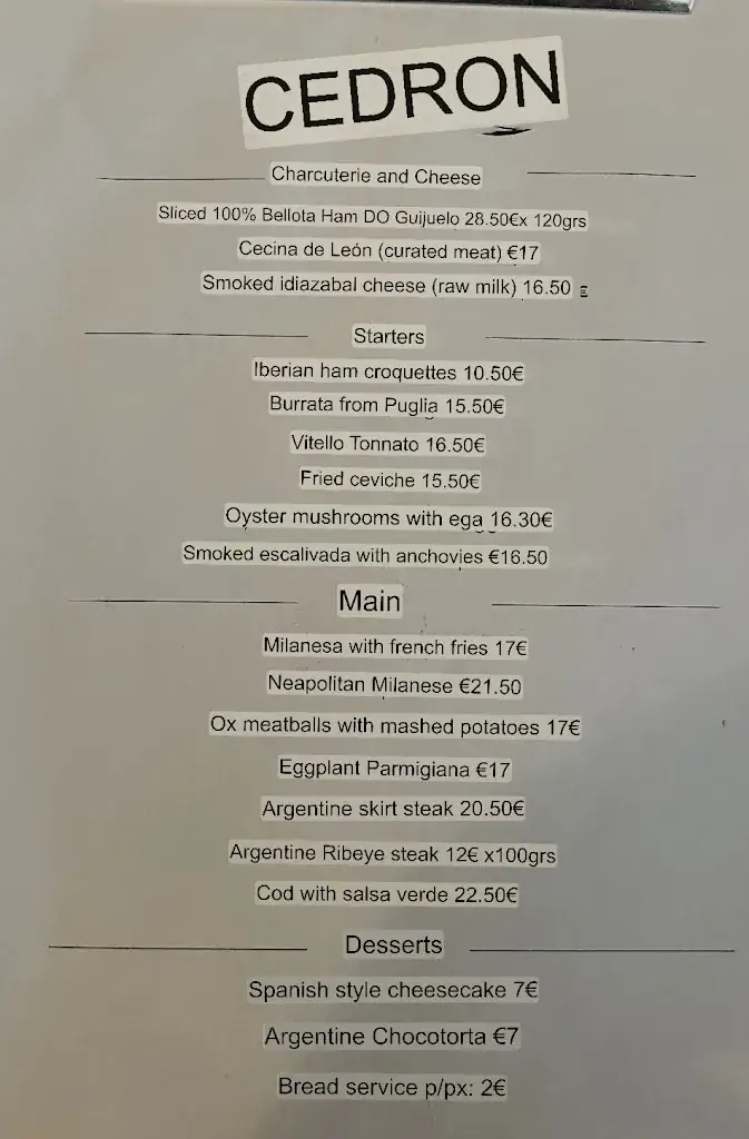Menu_Cedrón Restaurante Madrid_Elmen_immagine_1