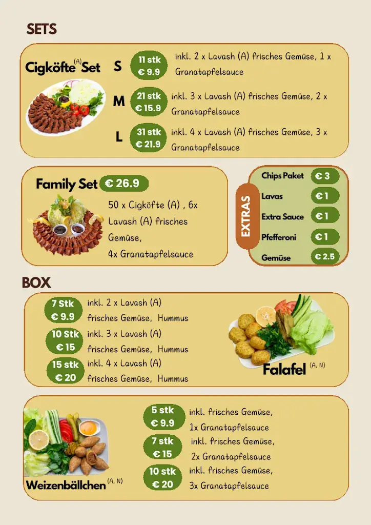 Menu_onnumara cigköfte - vegetarisch auch vegane Speisen_Endach_image_1