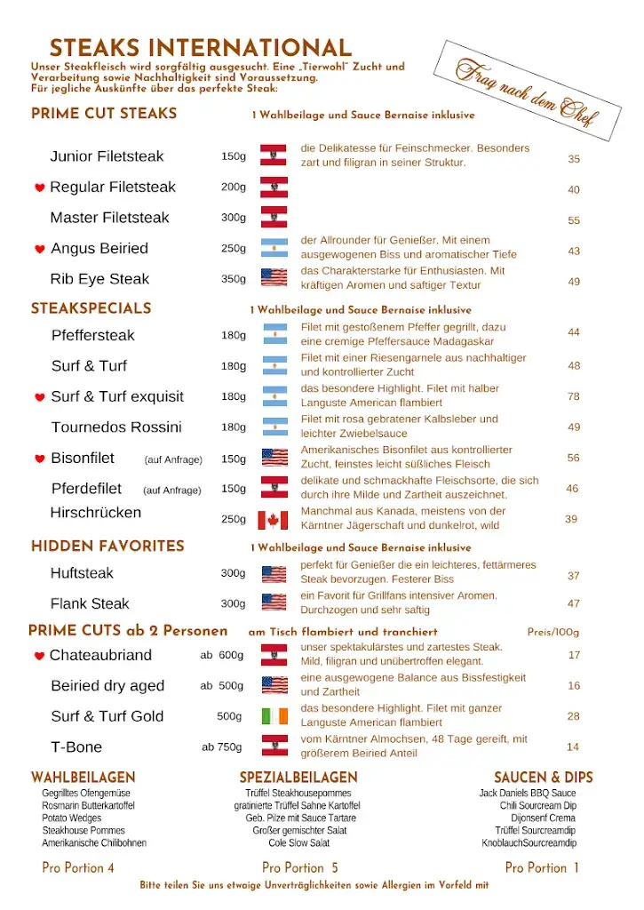 Menu_Joe’s Restaurant im weissen Ross_Annabichl_image_1