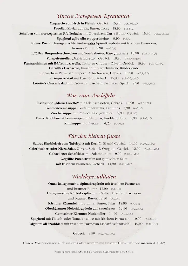 Menu_Restaurant Maria Loretto_Annabichl_image_2