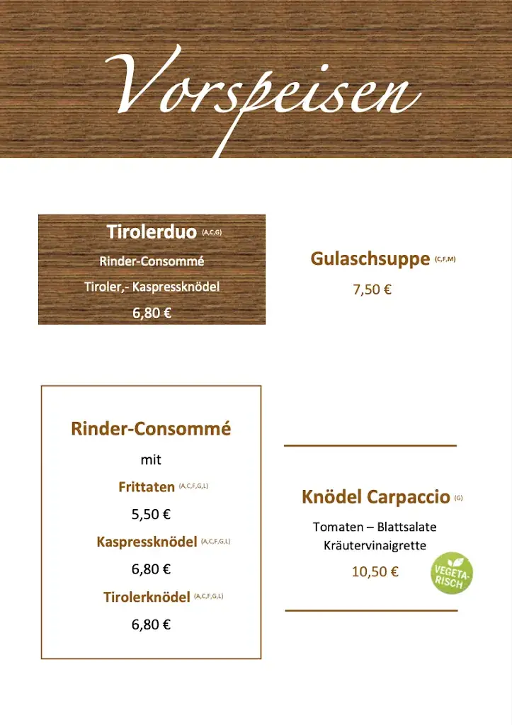 Menu_Restaurant Kirchplatz'l_Flirsch_immagine_1