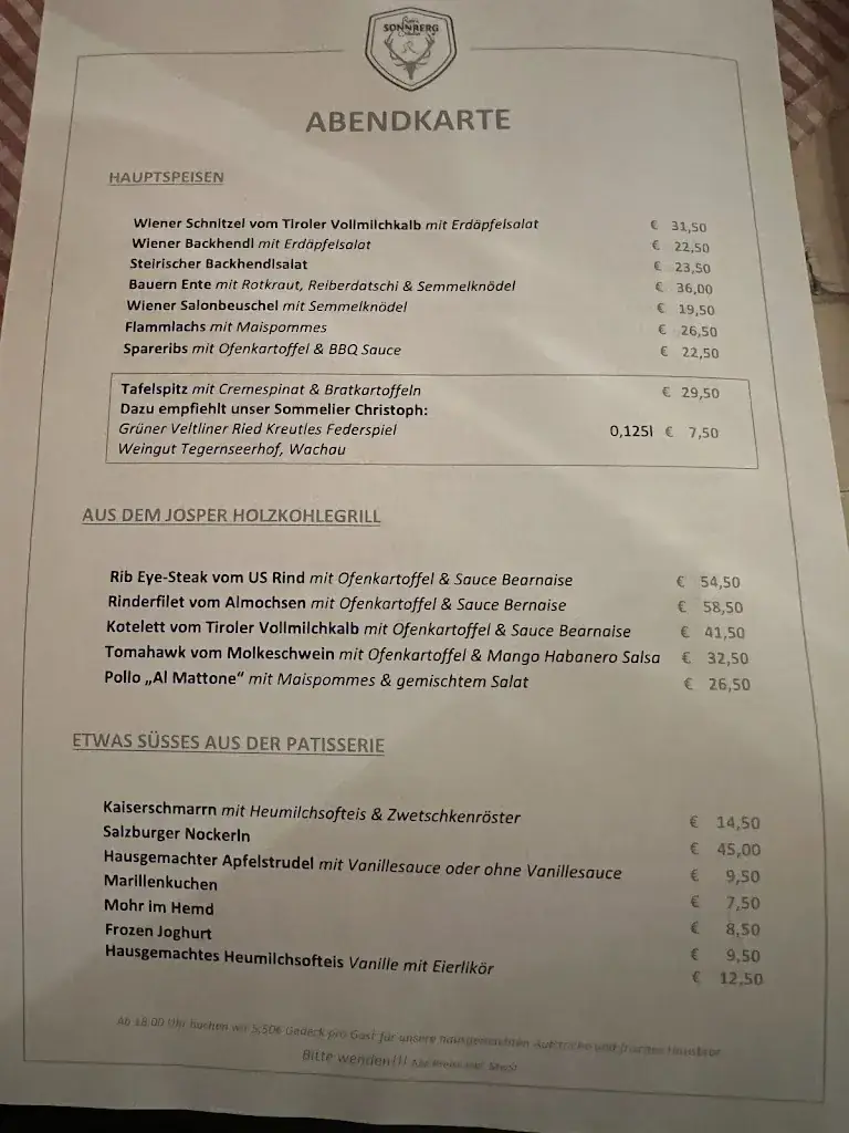 Menu_Rosi's Sonnbergstuben - Rosi's Alm Kitzbühel_Fieberbrunn_immagine_3