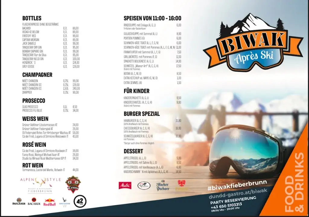 Menu_BIWAK Apres Ski & Restaurant_Fieberbrunn_image_1
