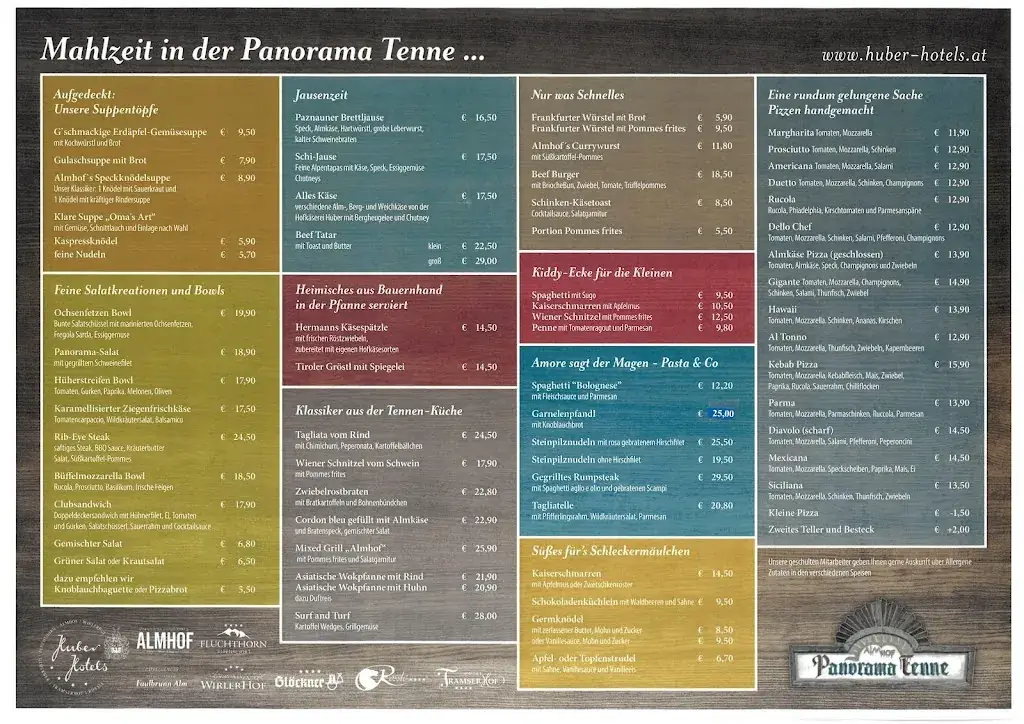 Menu_Panorama Tenne Hotel Almhof_Galtür_immagine_1