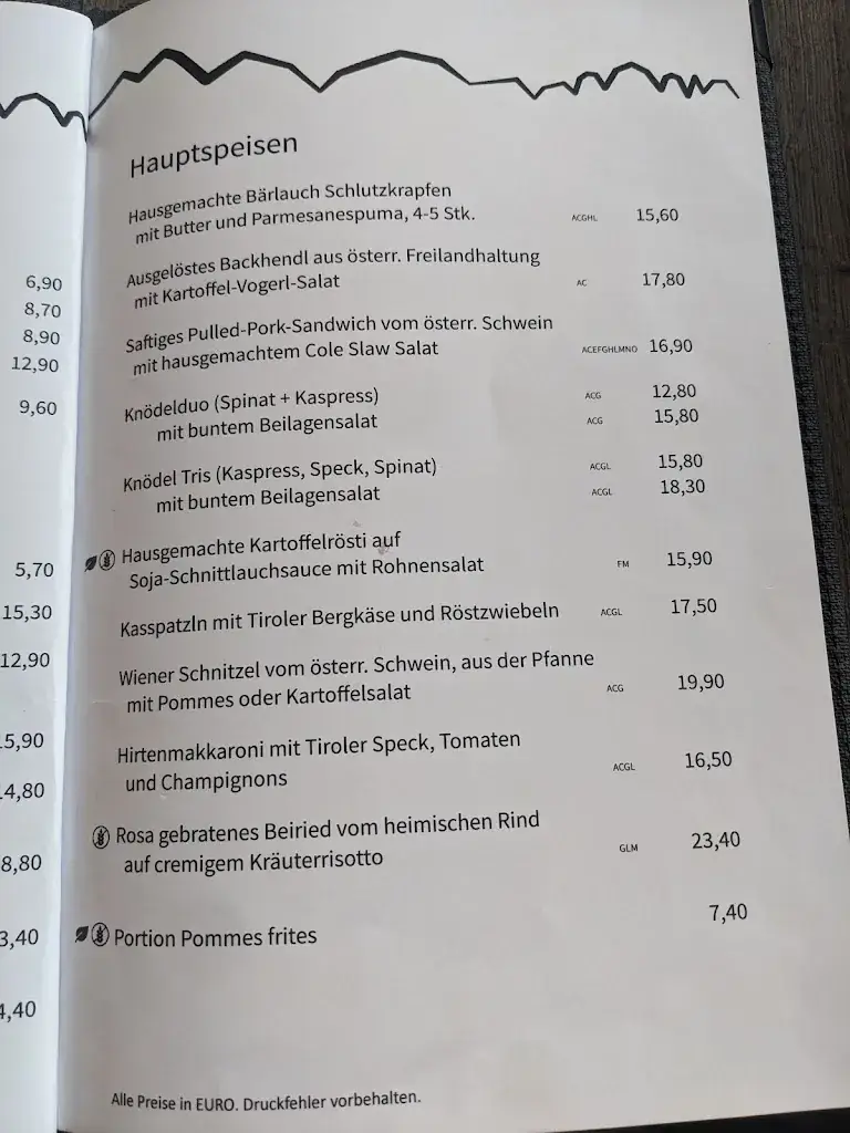 Menu_Panorama Restaurant Kreuzjoch Ges.m.b.H._Fulpmes_immagine_1