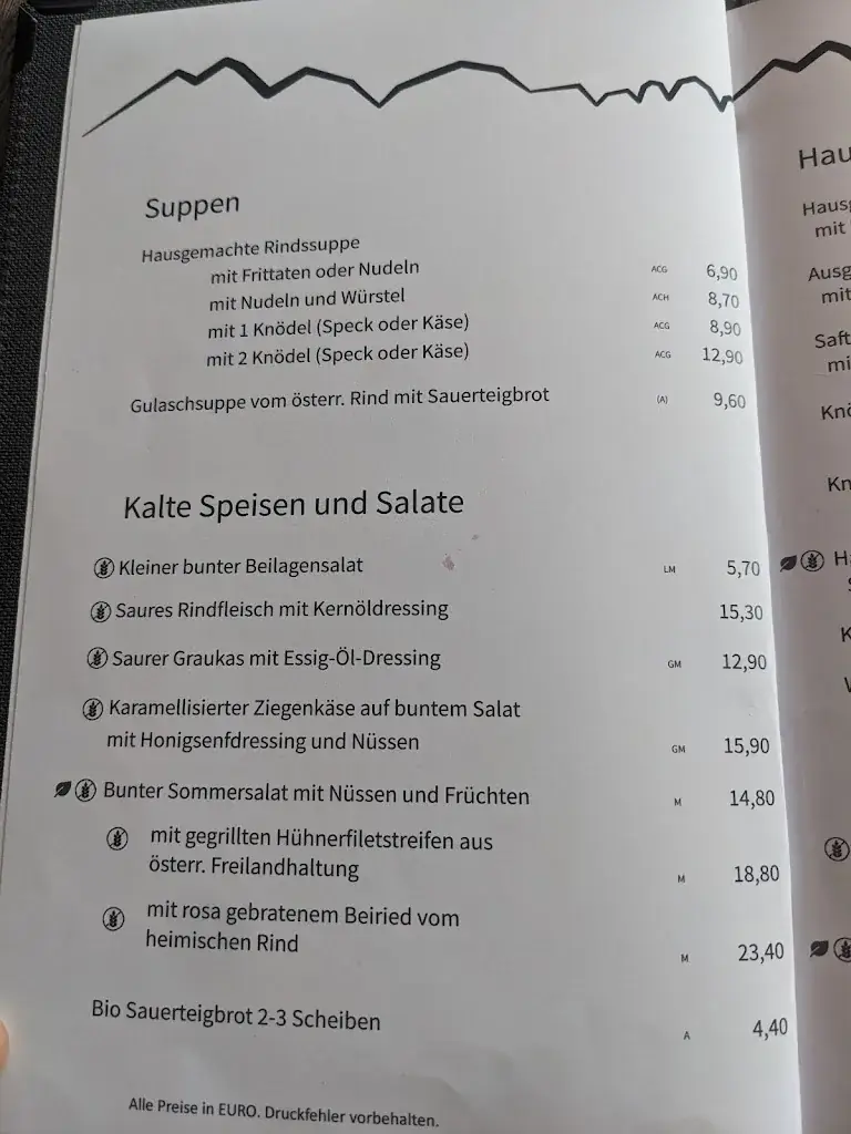 Menu_Panorama Restaurant Kreuzjoch Ges.m.b.H._Fulpmes_immagine_4