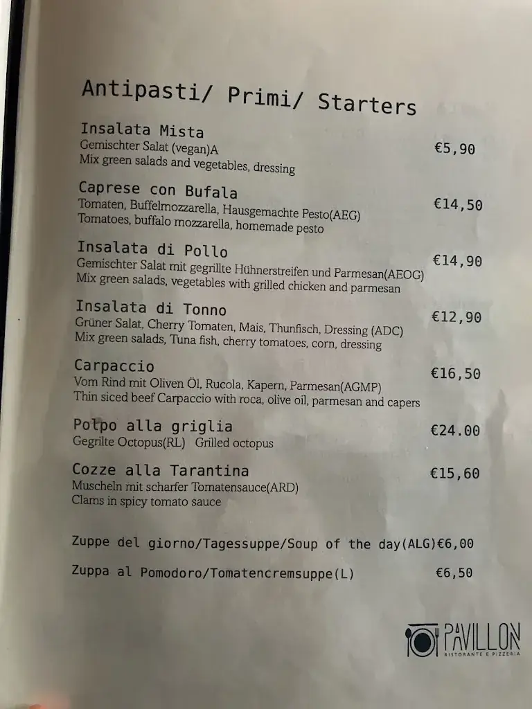 Menu_Ristorante e pizzeria PAVILLON_Fulpmes_image_1