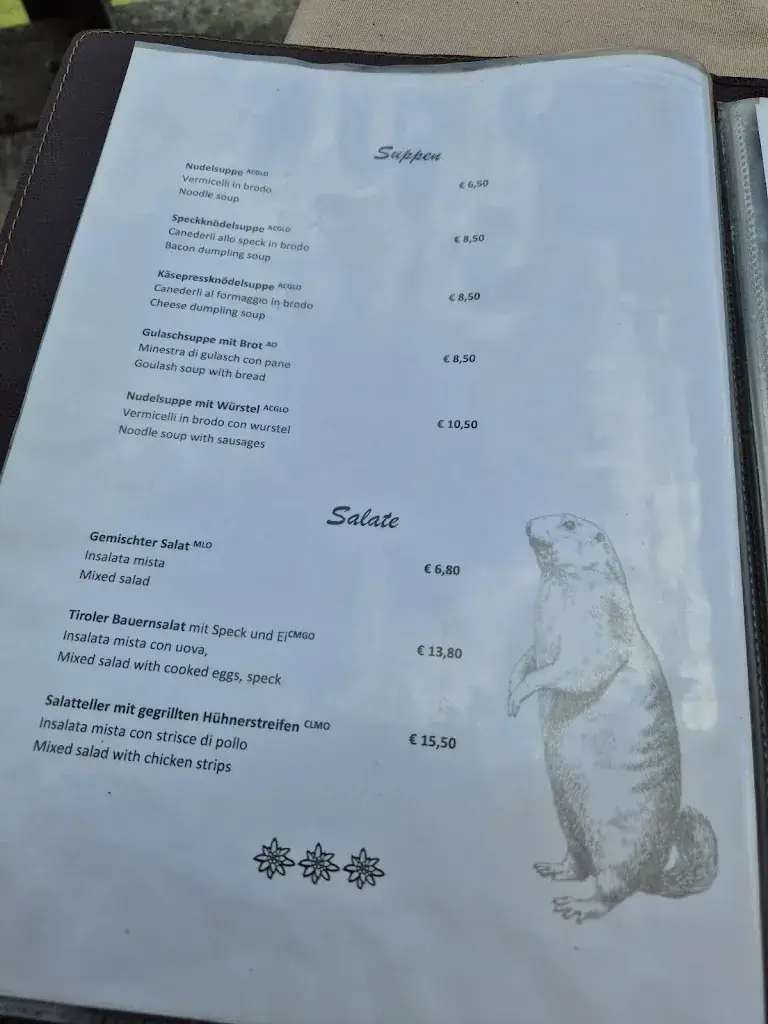 Menu_Bergrestaurant Bruggeralm_Fulpmes_immagine_4