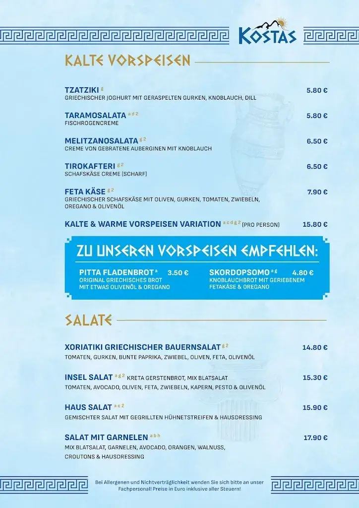 Menu_Kostas Griechisches Restaurant_Fulpmes_immagine_3