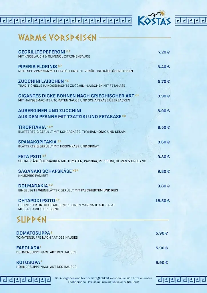 Menu_Kostas Griechisches Restaurant_Fulpmes_immagine_4