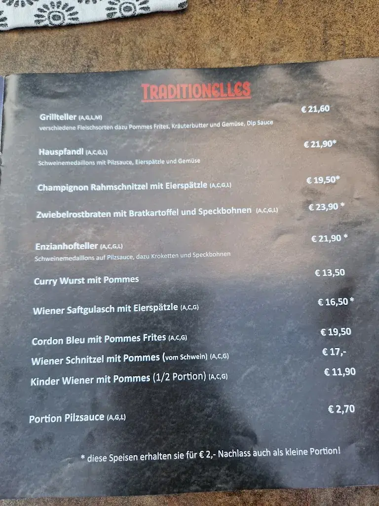 Menu_Alpengasthof Enzianhof_Gerlosberg_immagine_2