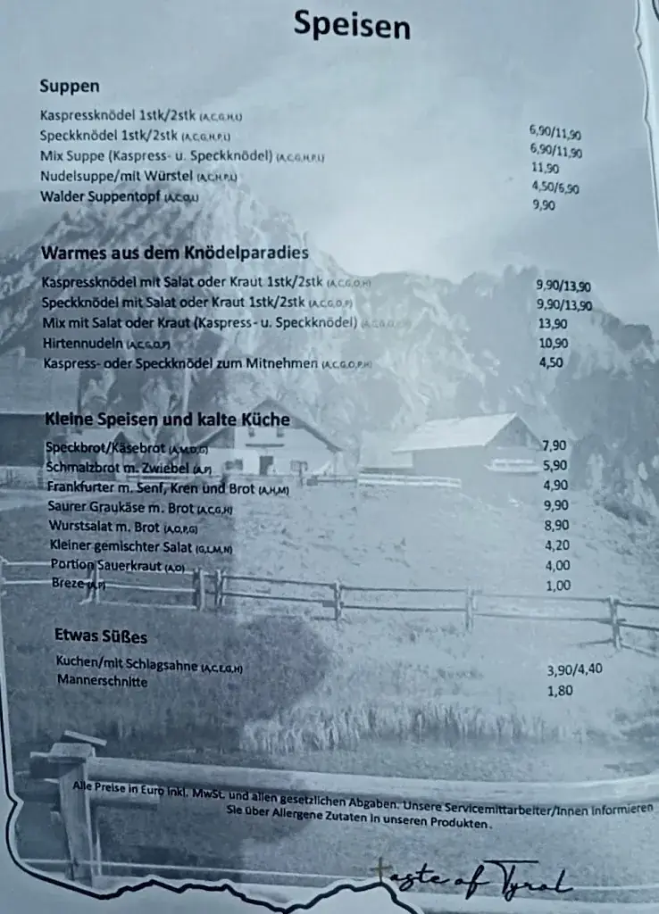 Menu_Walderalm_Gnadenwald_immagine_2