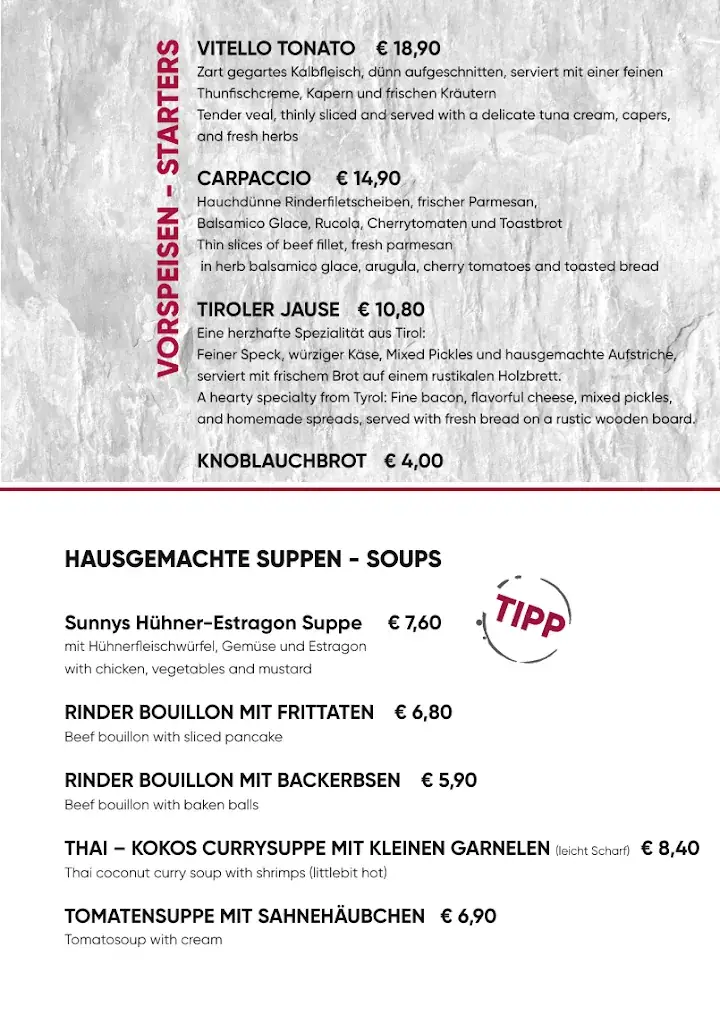 Menu_Sunny´s EssBar&Lounge Gerlos_Gerlos_image_4