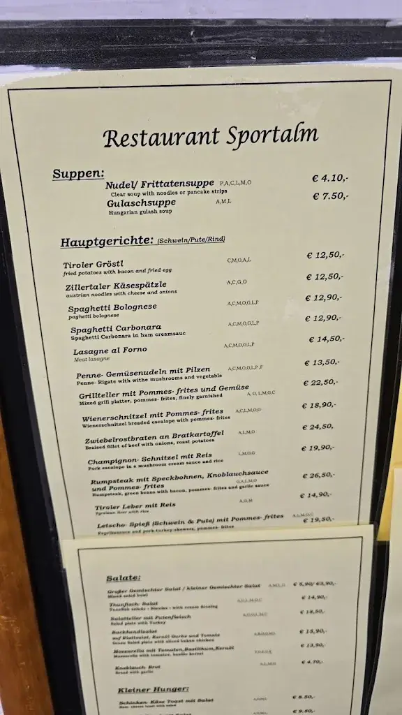 Menu_Cafe Restaurant Sportalm_Gerlos_image_1