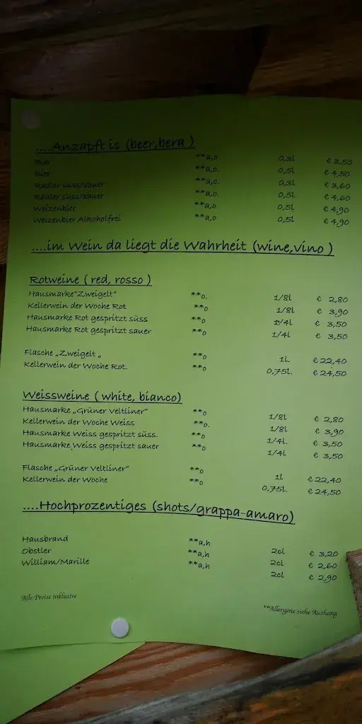 Menu_Nößlachhütte_Gries am Brenner_immagine_2