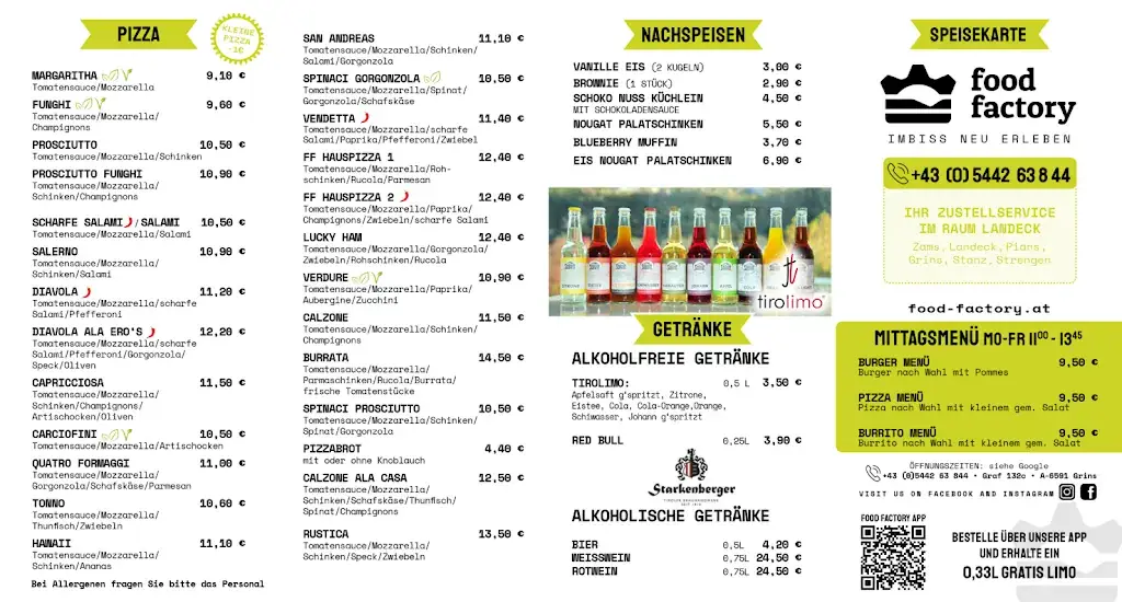 Menu_Food Factory Landeck - Burger Pizza Burritos Vegan Grins_Grins_immagine_2