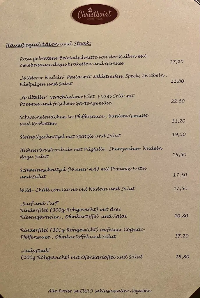Menu_Gasthaus-Pension Christlwirt_Hippach_image_4
