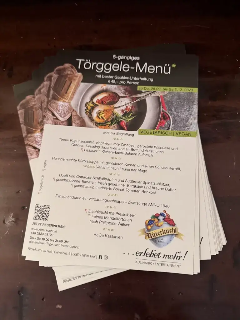 Menu_Ritterkuchl zu Hall - Restaurant und Gasthaus_Hall in Tirol_image_1