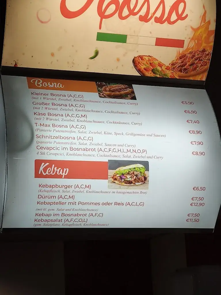 Menu_Pizzeria Rosso_Hall in Tirol_immagine_4