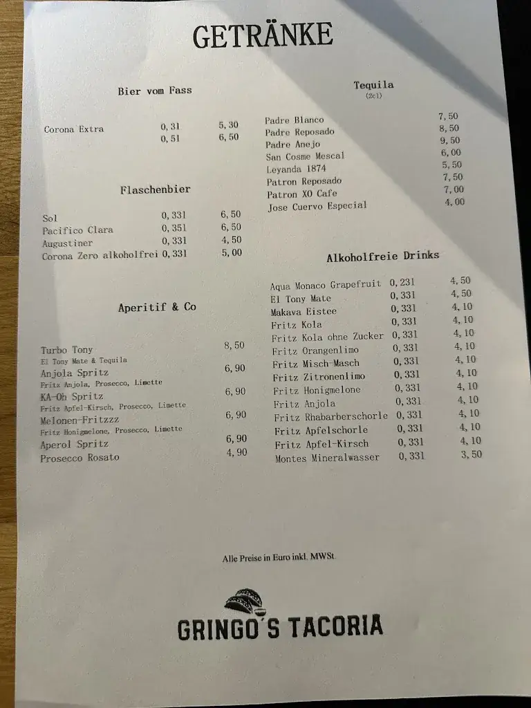 Menu_Gringo‘s Tacoria - Mexikanische Streetfood Küche & Bar in Innsbruck [ by Zum Wohl Tirol ]_Innsbruck Stadt_immagine_1