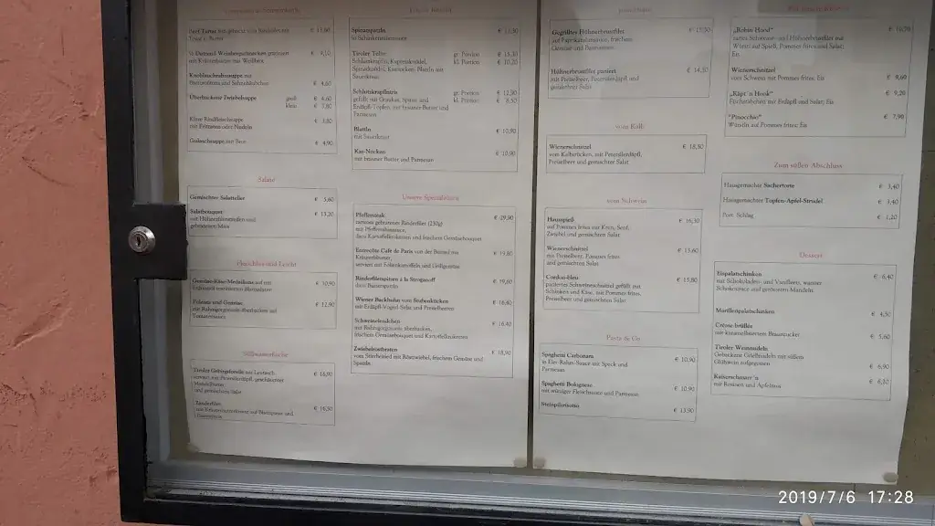 Menu_Gasthof Zum Stollhofer_Inzing_immagine_1
