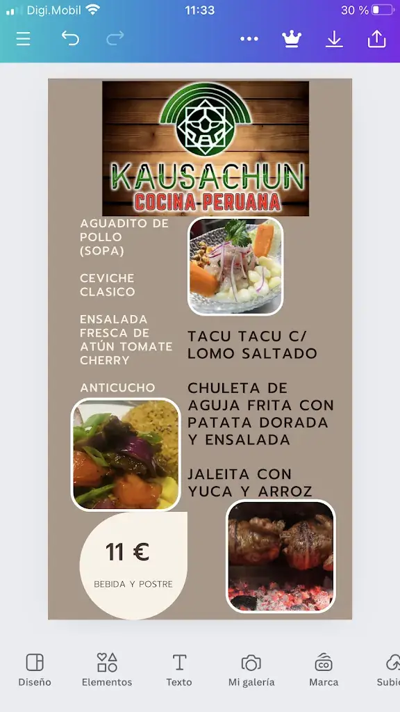 Menu_Bar Restaurante kausachun_Kauns_immagine_1