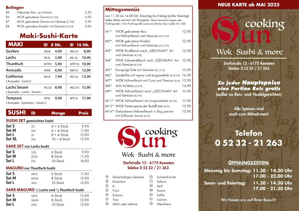 Menu_Cooking Sun | Wok & Sushi_Kematen in Tirol_image_1