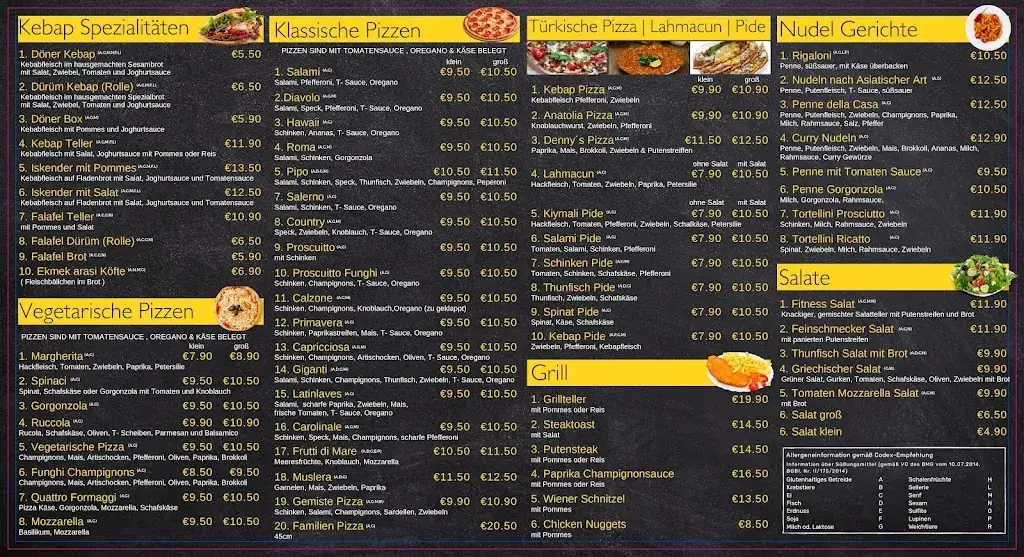 Menu_DENNYS Restaurant & Pizzeria_Landeck_image_1