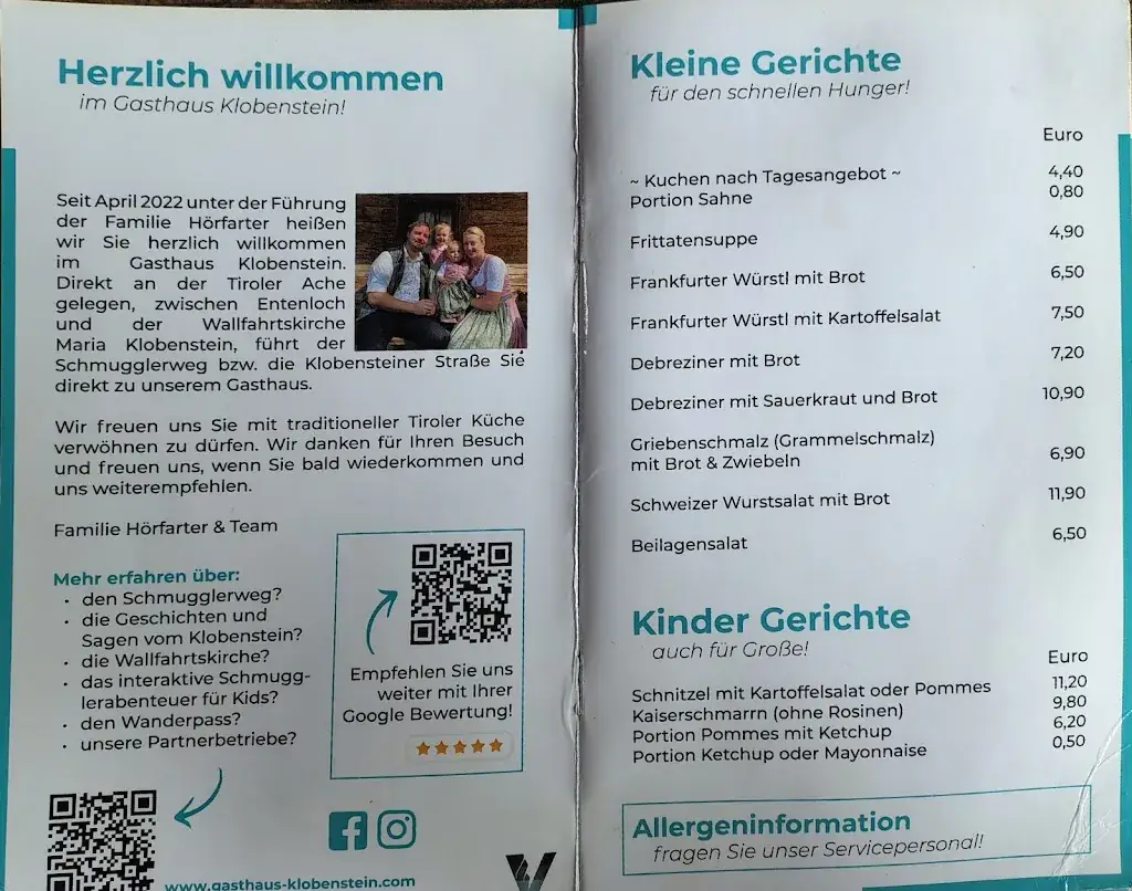 Menu_Gasthaus Klobenstein_Kössen_image_1