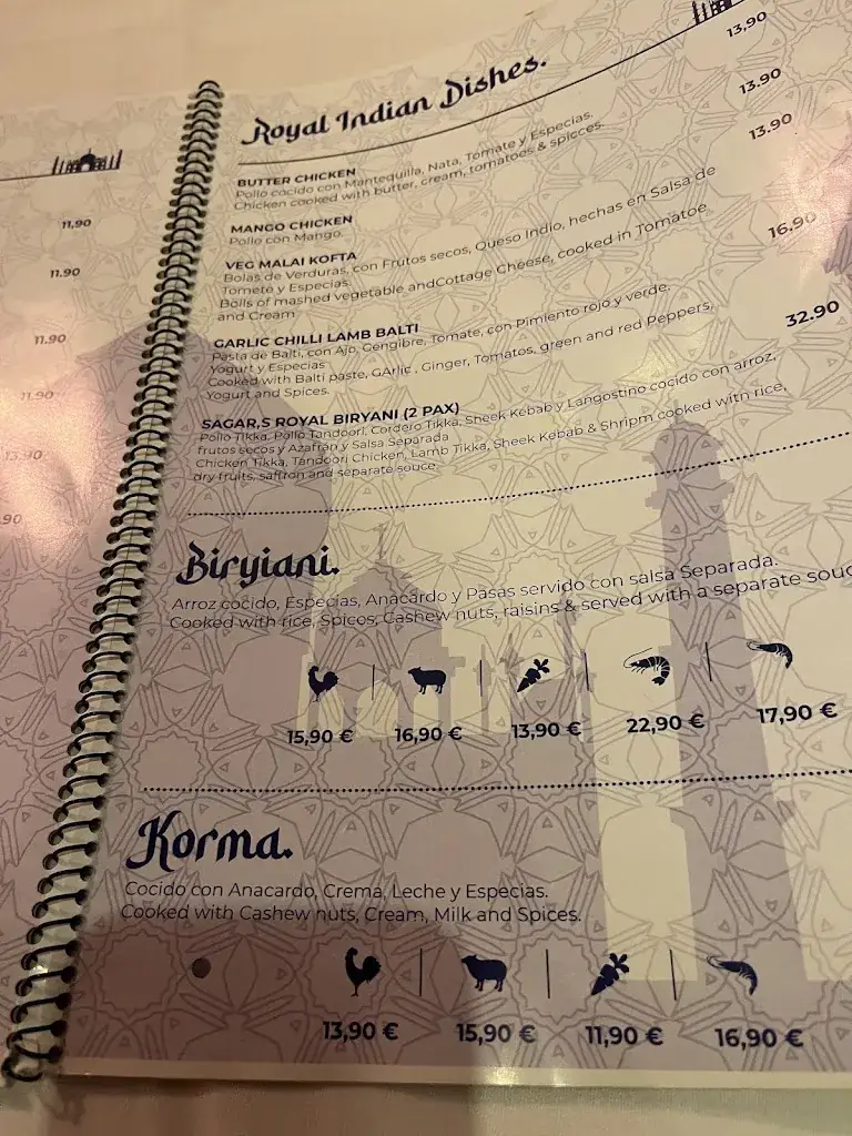 Menu_Restaurante Sagar (the authentic indian kitchen)_Lans_image_3