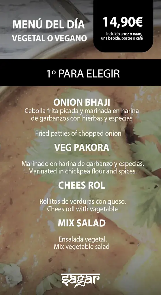 Menu_Restaurante Sagar (the authentic indian kitchen)_Lans_image_4