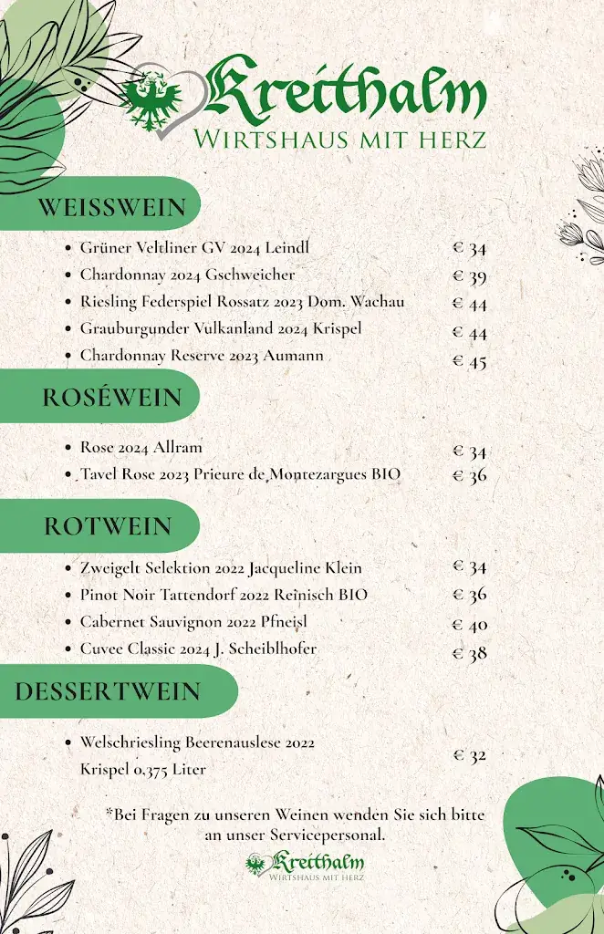 Menu_Restaurant Kreithalm - Wirtshaus mit Herz_Leutasch_image_1