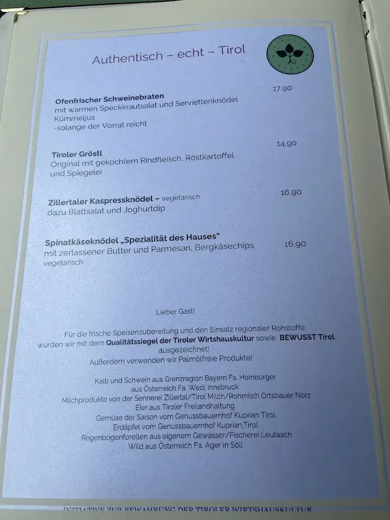Menu_Waldgasthaus Triendlsäge_Leutasch_immagine_1