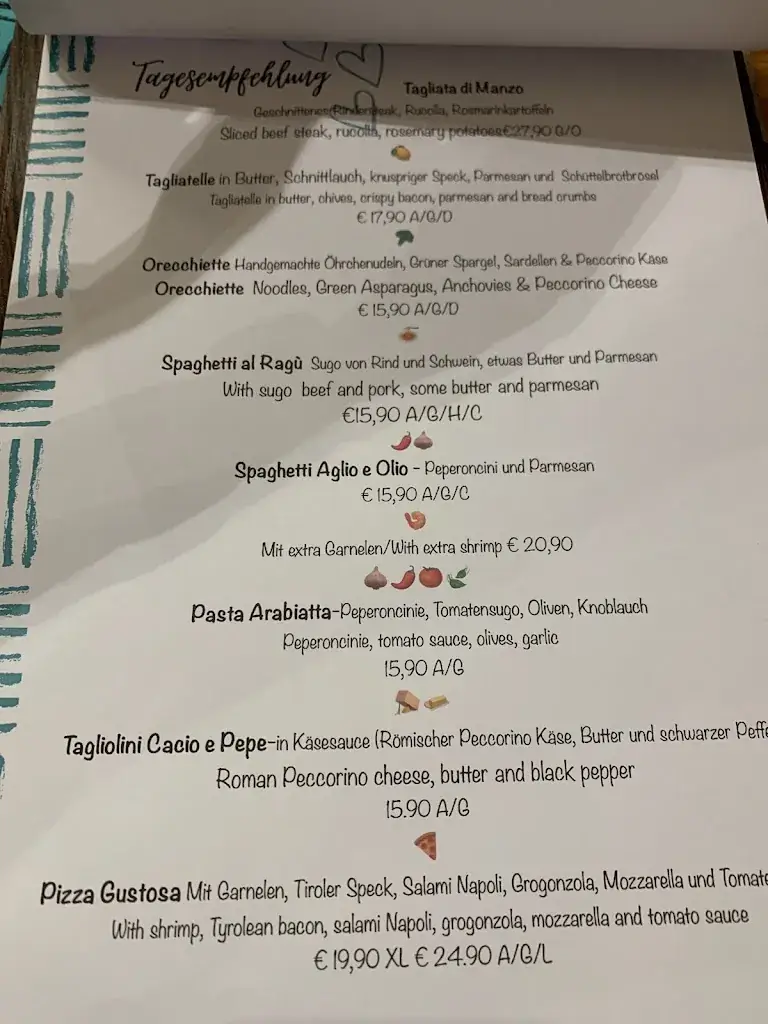 Menu_Tinos Restaurant / Pizza and more_Längenfeld_immagine_2