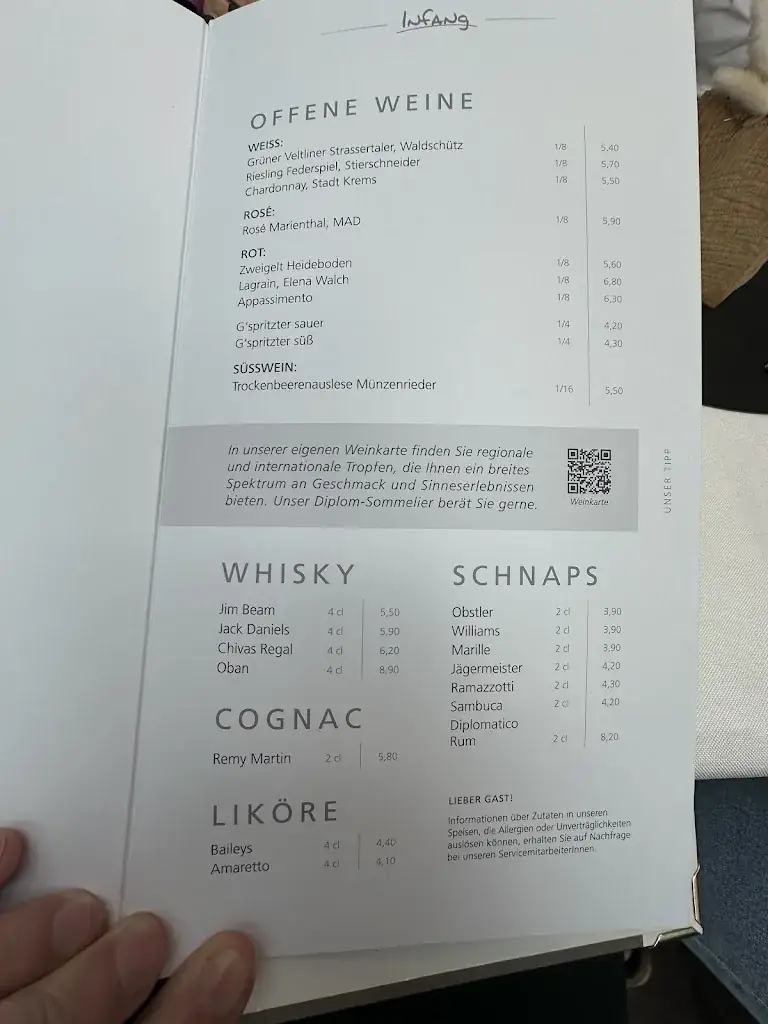 Menu_Restaurant Pizzeria Infang_Längenfeld_immagine_4