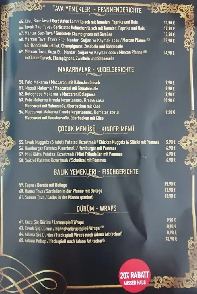 Menu_Nirvana Restaurant Langenfeld_Längenfeld_image_2