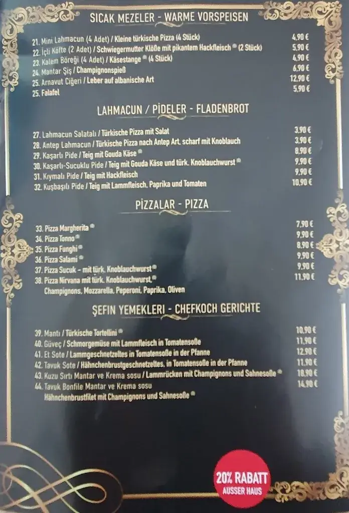 Menu_Nirvana Restaurant Langenfeld_Längenfeld_image_3