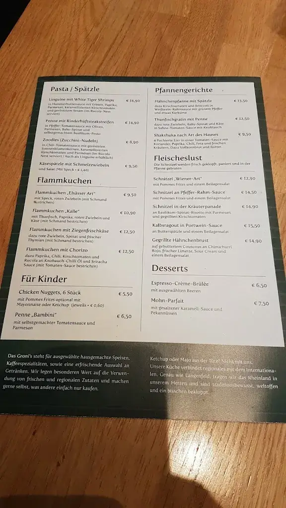Menu_Groni's Restaurant & Bar_Längenfeld_image_1