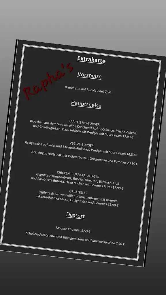 Menu_Rapha's Restaurant & Bar_Längenfeld_image_1