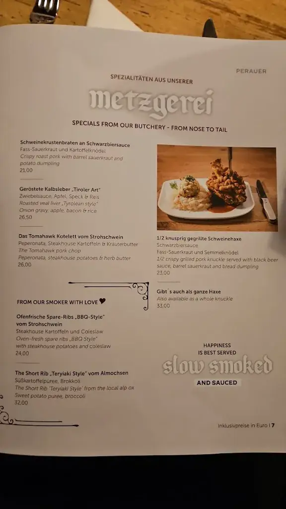 Menu_Restaurant Metzgerstube_Mayrhofen_immagine_4
