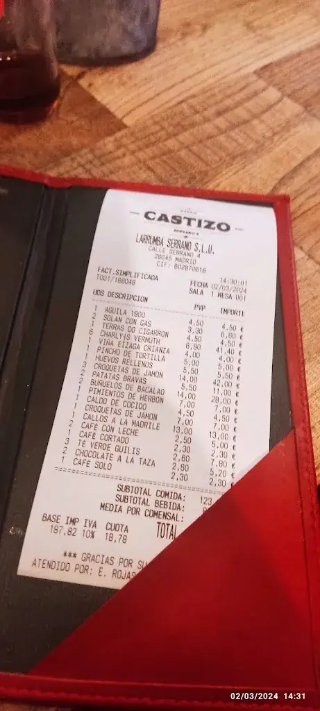 Menu_El Castizo de Serrano_Mariatal_image_3