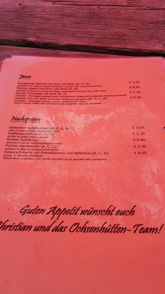 Menu_Ochsenhütte Mieders_Mieders_immagine_4