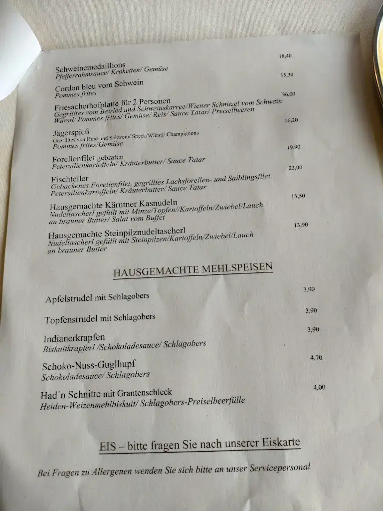 Menu_Panoramahotel - Restaurant Friesacherhof Lavanttal/Kärnten_Bad Sankt Leonhard im Lavanttal_immagine_2
