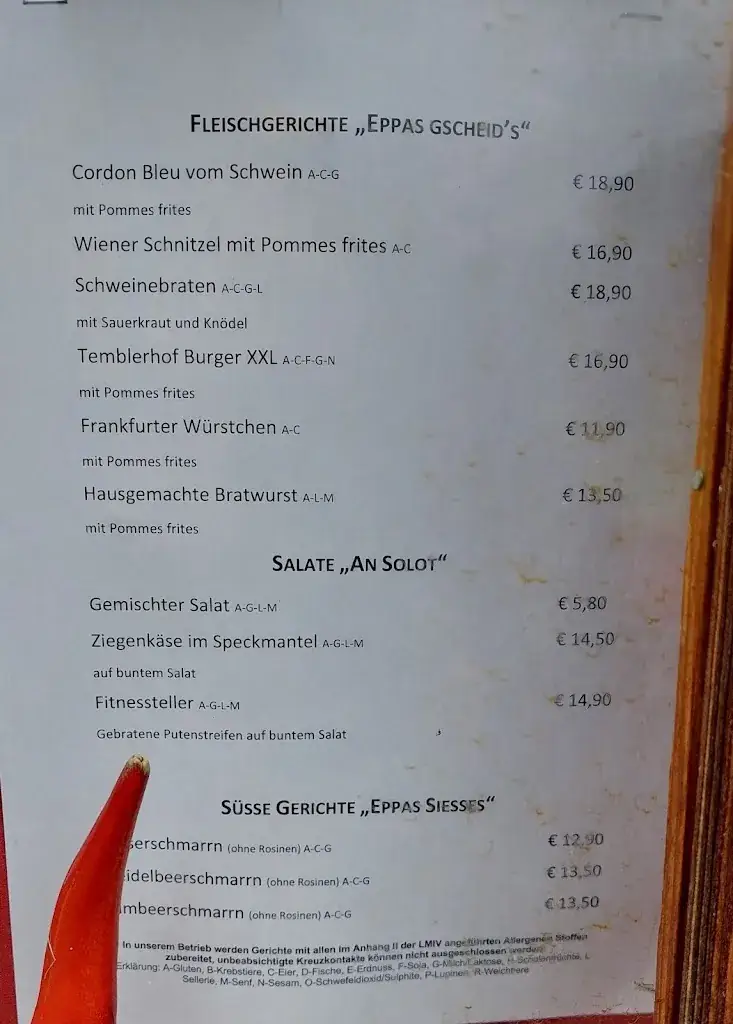 Menu_Temblerhof_Matrei in Osttirol_immagine_2